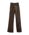 Praying Velvet Flared Sweatpants In Brown