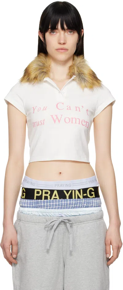 Praying White 'you Can't Trust Women' Fur Polo