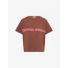 Praying Womens Brown German Shepard Cotton T-shirt In Brown