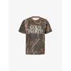 Praying Womens Slogan-print Relaxed-fit Cotton T-shirt Multi In Multi