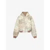 Praying Womens Star-print Hooded Cotton Bomber Jacket Star Camo