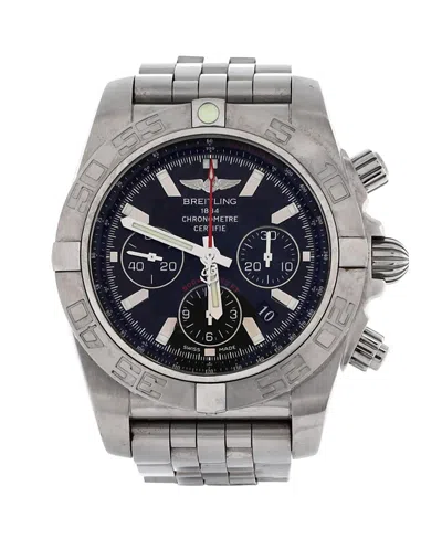 Pre-owned Pre-owned Breitling  Breitling Chronomat Chronograph Automatic Watch In Stainless Steel 44mm In Black