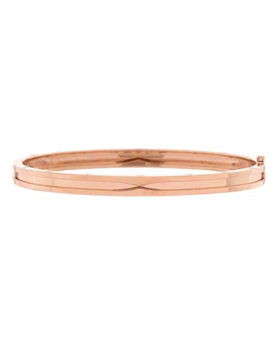 Pre-owned Pre-owned Bvlgari  Bvlgari 5.5mm B. Zero1 Hinged Bangle Bracelet 18k Rose Gold