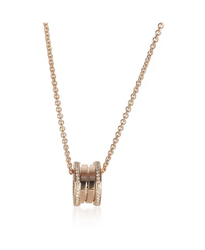 Pre-owned Pre-owned Bvlgari  Bvlgari B. Zero1 18k Rose Gold Necklace In Pink