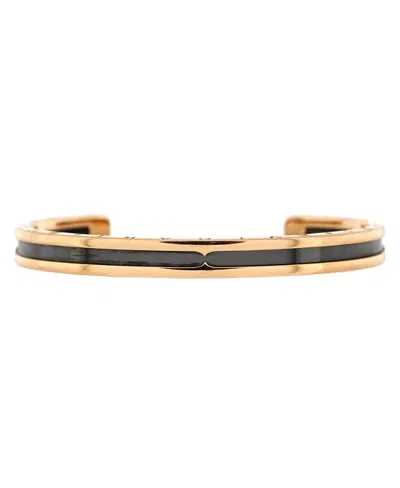 Pre-owned Pre-owned Bvlgari  Bvlgari B. Zero1 Cuff Bracelet 18k Rose Gold And Stainless Steel In K Rose Gold/steel