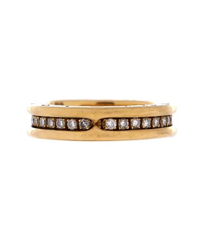 Pre-owned Pre-owned Bvlgari  Bvlgari B. Zero1 One Band Ring 18k Gold And Diamonds