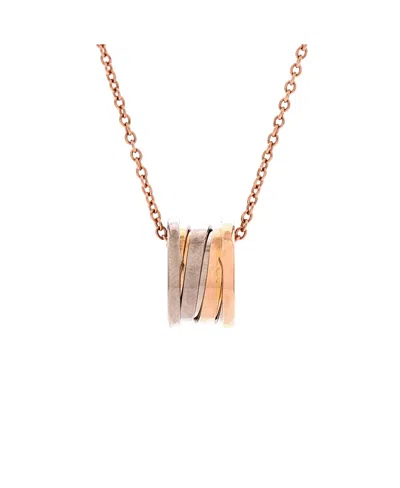 Pre-owned Pre-owned Bvlgari  Bvlgari B. Zero1 Pendant Necklace 18k Rose Gold And 18k White Gold, 17.5" In Multi