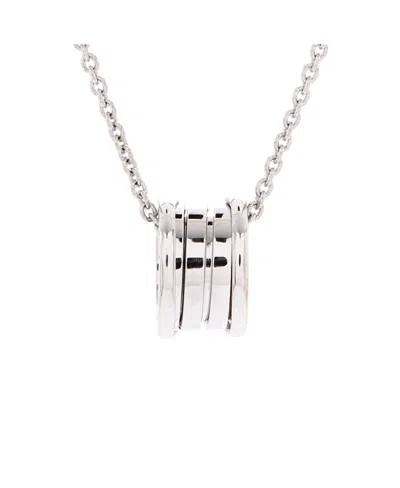 Pre-owned Pre-owned Bvlgari  Bvlgari B. Zero1 Pendant Necklace 18k White Gold
