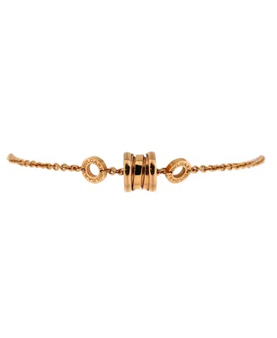 Pre-owned Pre-owned Bvlgari  Bvlgari B. Zero1 Soft Bracelet 18k Rose Gold In Pink