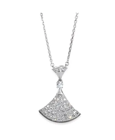 Pre-owned Pre-owned Bvlgari  Bvlgari Diva's Dream 18k White Gold Pendant