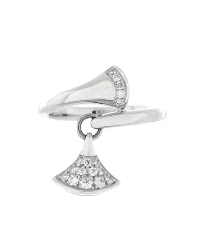 Pre-owned Pre-owned Bvlgari  Bvlgari Divas' Dream Charm Ring 18k White Gold With Diamonds