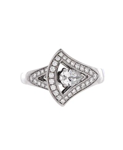 Pre-owned Pre-owned Bvlgari  Bvlgari Divas' Dream Openwork Ring 18k White Gold With Diamonds