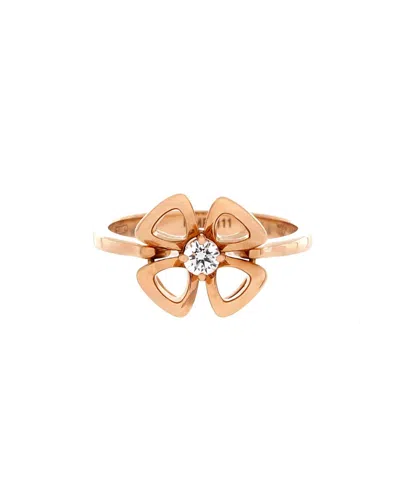 Pre-owned Pre-owned Bvlgari  Bvlgari Fiorever Ring 18k Rose Gold And Diamond