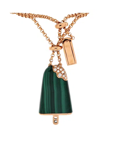Pre-owned Pre-owned Bvlgari  Bvlgari Gelati Bracelet 18k Rose Gold With Malachite And Diamonds