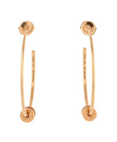 Pre-owned Pre-owned Bvlgari  Bvlgari Large B. Zero Hoop Earrings 18k Rose Gold