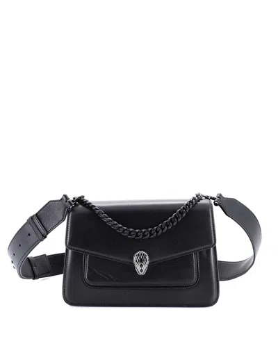Pre-owned Pre-owned Bvlgari  Bvlgari Medium Serpenti Forever Maxi Chain Crossbody Bag Leather