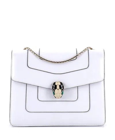 Pre-owned Pre-owned Bvlgari  Bvlgari Medium Serpenti Forever Square Shoulder Bag Leather