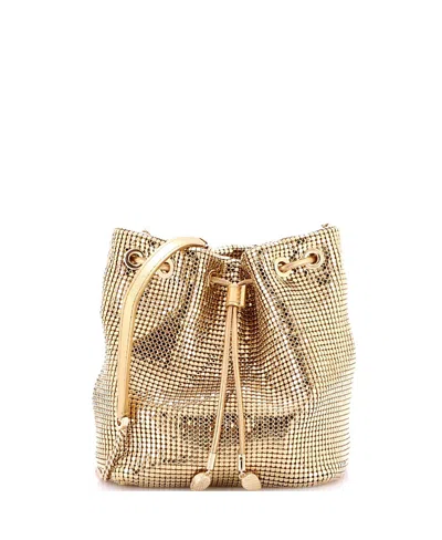 Pre-owned Pre-owned Bvlgari  Bvlgari Mini Serpenti Chainmail Bucket Bag Metal In Gold