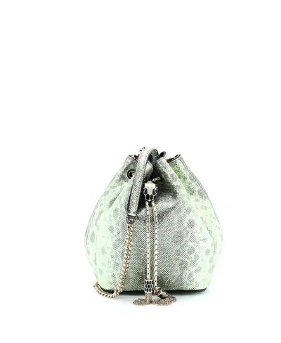 Pre-owned Pre-owned Bvlgari  Bvlgari Mini Serpenti Forever Bucket Bag Karung In Green