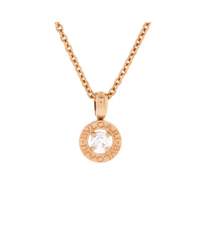 Pre-owned Pre-owned Bvlgari  Bvlgari Pendant Necklace 18k Rose Gold With Diamond