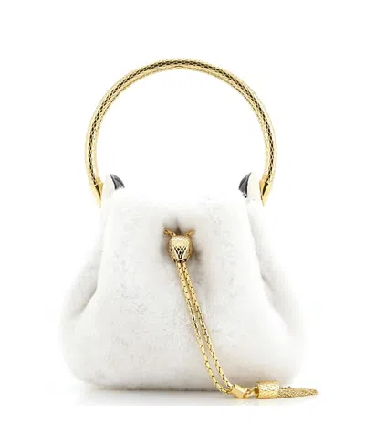 Pre-owned Pre-owned Bvlgari  Bvlgari Serpenti Forever Bucket Bag Fur In Neutral