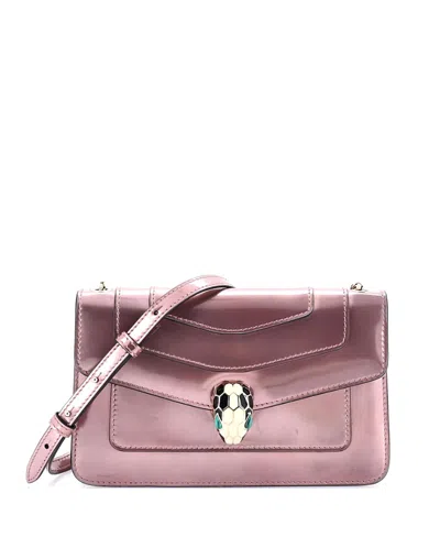 Pre-owned Pre-owned Bvlgari  Bvlgari Serpenti Forever Shoulder Bag Metallic Leather