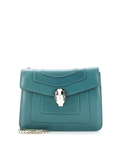 Pre-owned Bvlgari  Bvlgari Serpenti Forever Square Shoulder Bag Leather