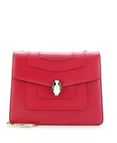 Pre-owned Pre-owned Bvlgari  Bvlgari Serpenti Forever Square Shoulder Bag Leather