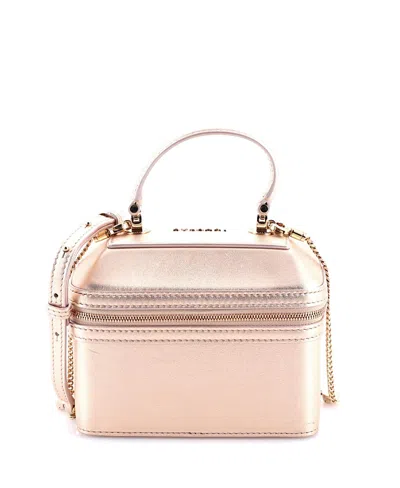 Pre-owned Pre-owned Bvlgari  Bvlgari Serpenti Jewelry Box Bag Leather In Pink