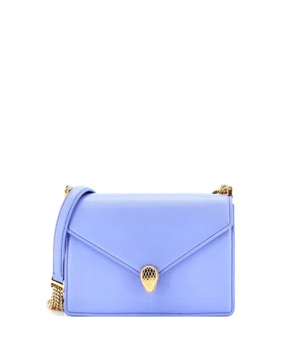 Pre-owned Pre-owned Bvlgari  Bvlgari Small Serpenti Forever Envelope Shoulder Bag Leather In Purple