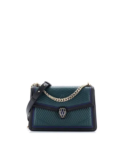 Pre-owned Pre-owned Bvlgari  Bvlgari Small Serpenti Forever Shoulder Bag Quilted Leather