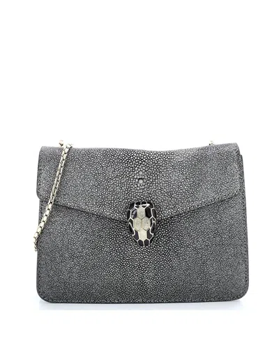Pre-owned Pre-owned Bvlgari  Bvlgari Small Serpenti Forever Square Shoulder Bag Stingray