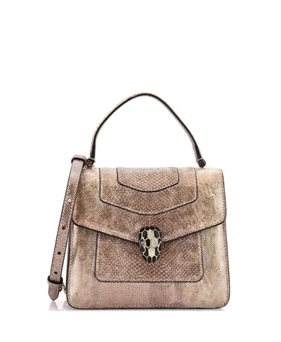 Pre-owned Pre-owned Bvlgari  Bvlgari Small Serpenti Forever Top Handle Bag Karung