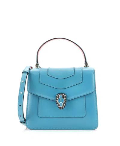 Pre-owned Bvlgari  Bvlgari Small Serpenti Forever Top Handle Bag Leather