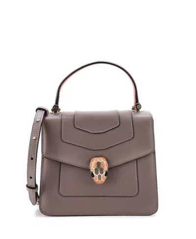 Pre-owned Pre-owned Bvlgari  Bvlgari Small Serpenti Forever Top Handle Bag Leather