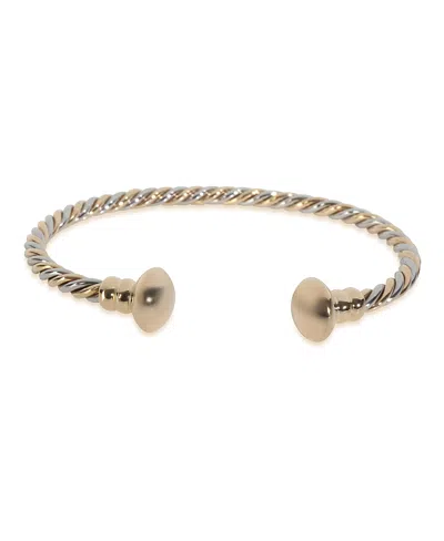 Pre-owned Pre-owned Bvlgari  Bvlgari Vintage Torque 18k Yellow Gold/steel Bracelet