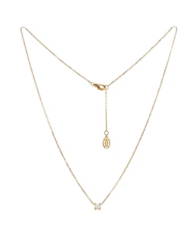 Pre-owned Pre-owned Cartier  Cartier 0.10-0.19ct C De Cartier Necklace 18k Rose Gold And Diamond