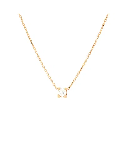 Pre-owned Pre-owned Cartier  Cartier 0.20-0.29ct C De Cartier Necklace 18k Rose Gold And Diamond