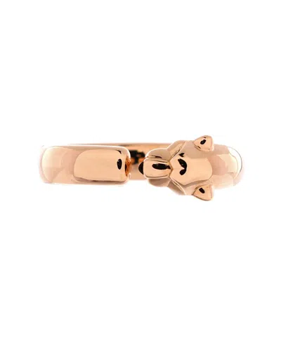 Pre-owned Pre-owned Cartier  Cartier 11mm Panthere De Cartier Band Ring 18k Rose Gold With Onyx And Tsavorite