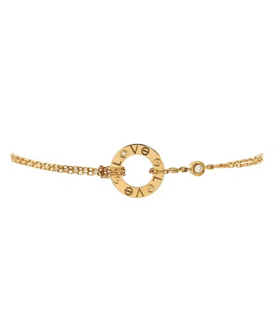 Pre-owned Pre-owned Cartier  Cartier 2 Diamonds Love Bracelet 18k Gold With Diamonds