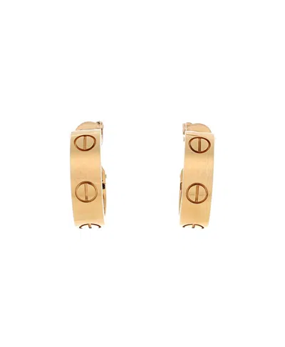 Pre-owned Pre-owned Cartier  Cartier 5.5 Love French Clip Hoop Earrings 18k Gold