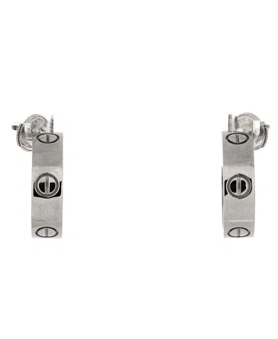 Pre-owned Pre-owned Cartier  Cartier 5.5mm Love Hoop Earrings 18k White Gold