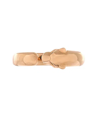 Pre-owned Pre-owned Cartier  Cartier 7mm Panthere De Cartier Band Ring 18k Rose Gold With Onyx And Tsavorite