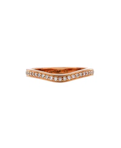 Pre-owned Pre-owned Cartier  Cartier Ballerina Ring 18k Rose Gold With Diamonds