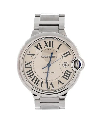Pre-owned Pre-owned Cartier  Cartier Ballon Bleu De Cartier Automatic Watch In Stainless Steel 42mm In Brown