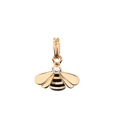 Pre-owned Pre-owned Cartier  Cartier Bumble Bee Charm 18k Gold With Diamond And Enamel, 0.6"