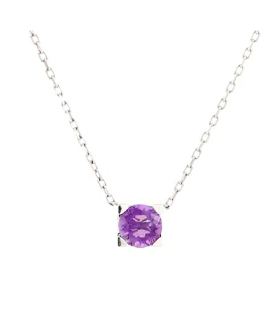 Pre-owned Pre-owned Cartier  Cartier C De Cartier Necklace 18k White Gold And Amethyst