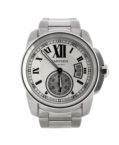 Pre-owned Pre-owned Cartier  Cartier Calibre De Cartier Automatic Watch In Stainless Steel 42mm In Brown