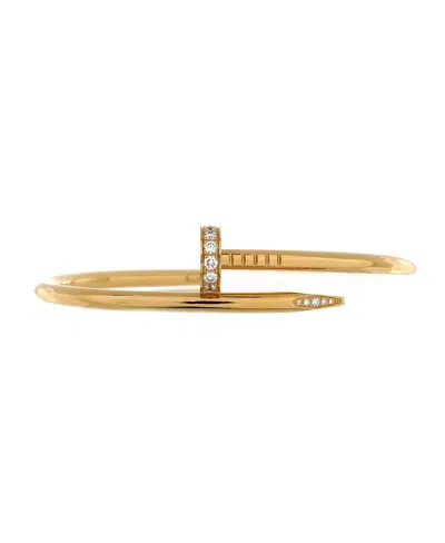 Pre-owned Pre-owned Cartier  Cartier Classic Juste Un Clou Bracelet 18k Gold With Diamonds