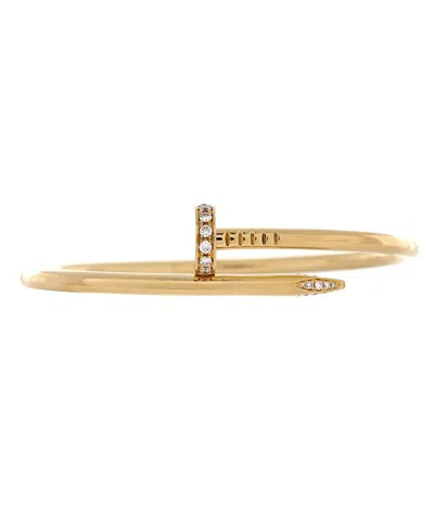 Pre-owned Pre-owned Cartier  Cartier Classic Juste Un Clou Bracelet 18k Gold With Diamonds